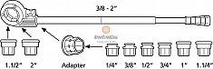 Диапазон применения ручного резьбонарезного клуппа Rothenberger Super Cut Set BSPT R 1/2"-3/4"-1"-1 1/4"-1 1/2"-2"