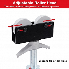 Голова складных регулируемых роликовых опор для труб Remmers Mantis 1/8-12 Голова складных регулируемых роликовых опор для труб Remmers Mantis 1/8-12