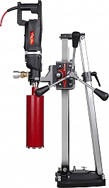 Использование станины для алмазного сверления с микроударом Bycon DBS-162