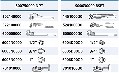 Комплектация набора сантехника Super-Ego S00 Plumber’s kit NPT